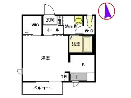 シャーメゾンクレール(1K/2階)の間取り写真