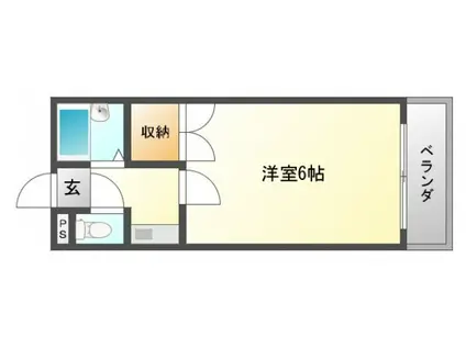 チサトハイツI(1K/1階)の間取り写真