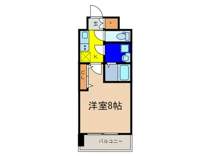 エステムコート京都西大路(1K/4階)の間取り写真