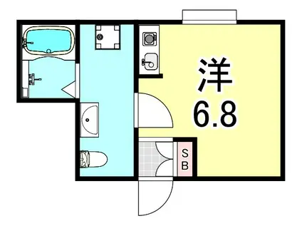 SHIKOKU103(ワンルーム/3階)の間取り写真