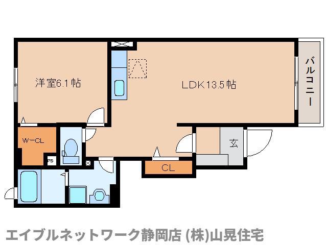 エスペランサI(1LDK/1階)の間取り写真
