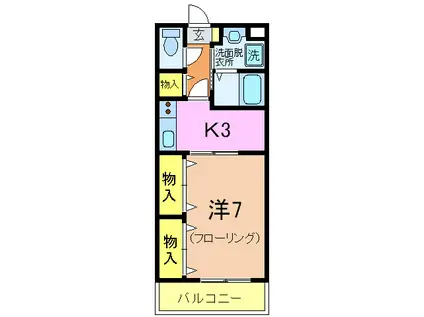 タカマツ神戸駅南通(1K/8階)の間取り写真