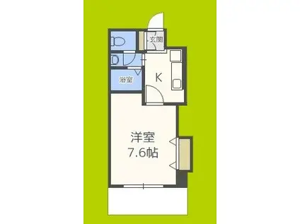 Mプラザ住吉公園弐番館(1K/6階)の間取り写真