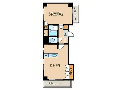 SHIPUEビル(1DK/3階)の間取り写真