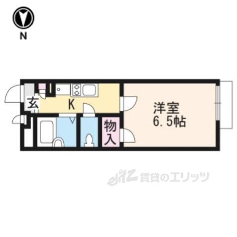 レオパレス田中殿(1K/1階)の間取り写真