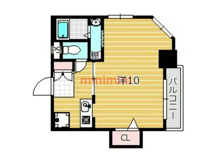 第2キシベビル(1K/3階)の間取り写真