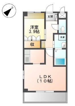 ラルーチェ サンリッチ(1LDK/2階)の間取り写真