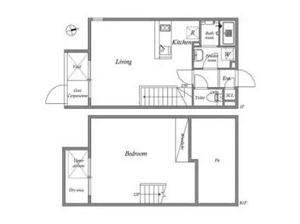 PASEO神楽坂(1LDK/1階)の間取り写真