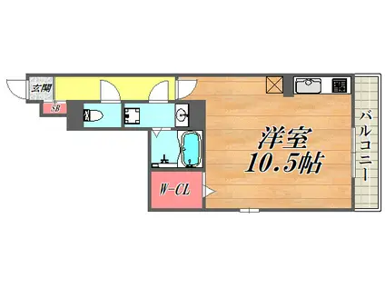 グレースWAKO(ワンルーム/2階)の間取り写真