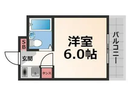 コボックス(1K/4階)の間取り写真