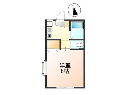 ラヴィ21(1K/1階)の間取り写真