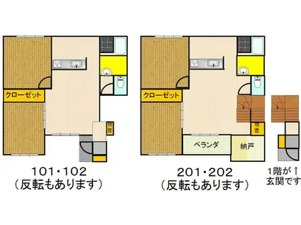 グレイスコート(2LDK/1階)の間取り写真