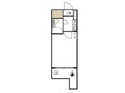 中葛西セントラルマンション(1K/4階)の間取り写真