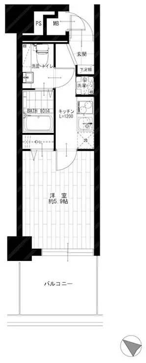 朝日大通り公園マンション 2階階 間取り