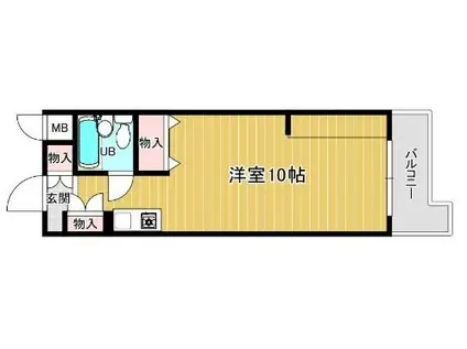 ワコーレ篠原中町(ワンルーム/1階)の間取り写真