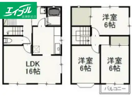 グラティア妹尾(3LDK/1階)の間取り写真