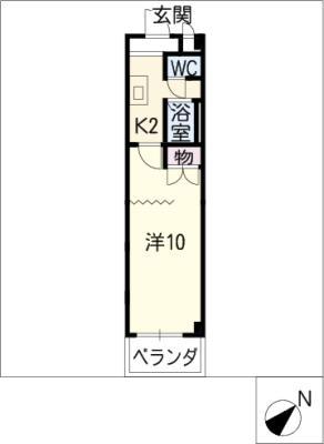 KURIMAマンション(1K/1階)の間取り写真