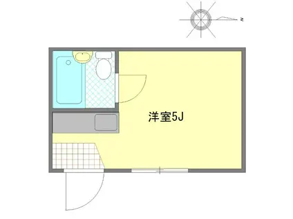 ツバエハイツ(ワンルーム/1階)の間取り写真