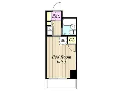 ライオンズマンション相模原第6(ワンルーム/5階)の間取り写真