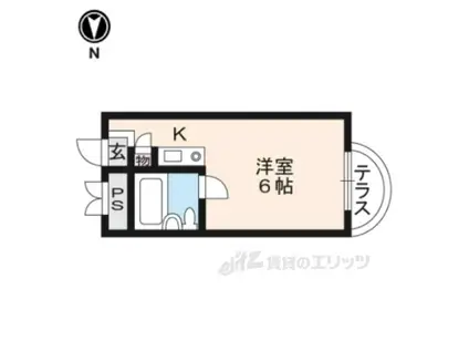 ラ・フェスタ牧野(ワンルーム/2階)の間取り写真