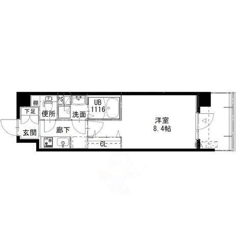 アルティザ姫路(1K/6階)の間取り写真