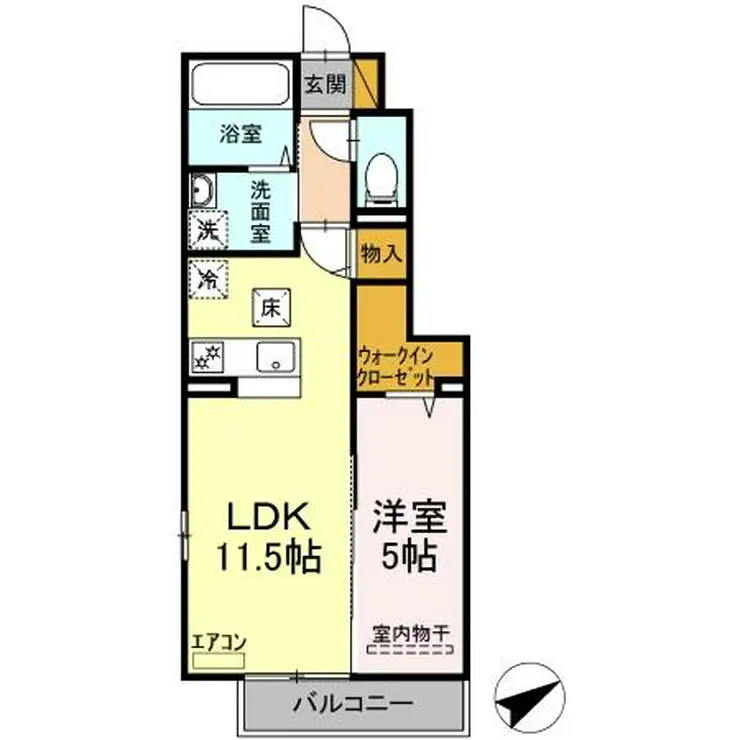 ルージュエクレール 1階階 間取り