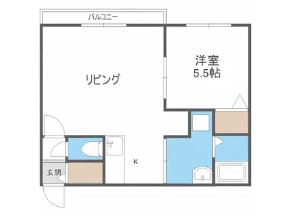 ラ・メール(1LDK/4階)の間取り写真