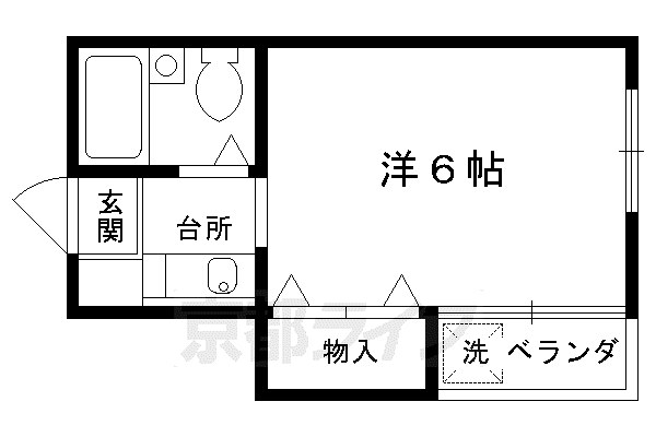 ハウスYII(1K/3階)の間取り写真
