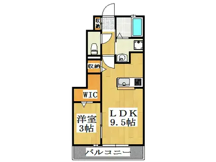 サニーコート若竹(1LDK/1階)の間取り写真