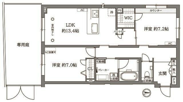 SIGNATURE07(2LDK/1階)の間取り写真