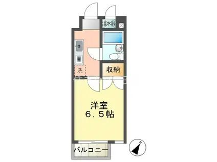 レスポアールグリーンヒル21(1K/4階)の間取り写真