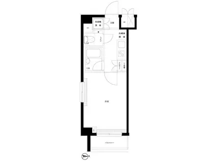 ルーブル白金高輪弐番館(1K/4階)の間取り写真