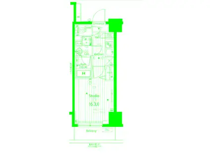 ガーラ・グランディ横濱関内(1K/9階)の間取り写真