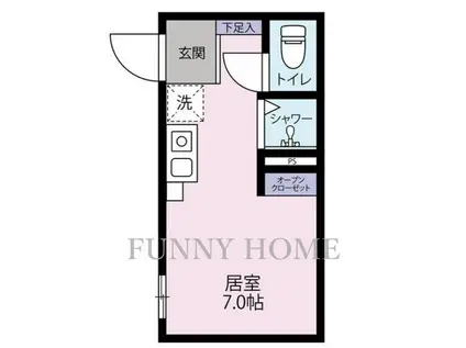 CRESTA松陰(ワンルーム/2階)の間取り写真