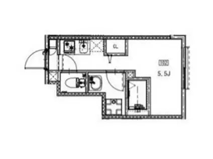 ソルナクレイシア学芸大学(ワンルーム/1階)の間取り写真