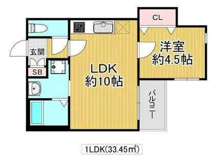 TRES STELLA(1LDK/3階)の間取り写真