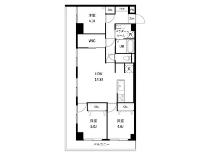 PARK MODERN西葛西(3LDK/5階)の間取り写真