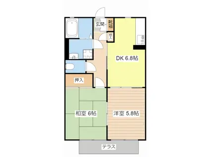 グランステージ興和(2DK/1階)の間取り写真