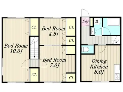 中村ハイツ(3DK/1階)の間取り写真