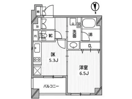 クリオ三田ラ・モード(1DK/8階)の間取り写真