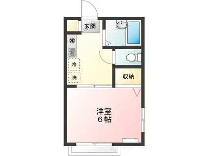 アネックスK(1K/2階)の間取り写真