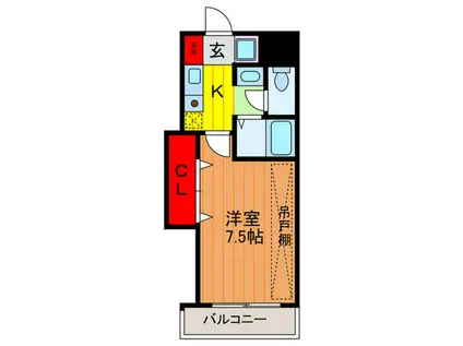 MPLAZA門真駅前(1K/2階)の間取り写真