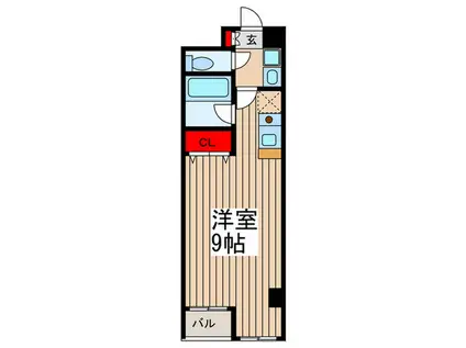 ペリエ市川I(ワンルーム/4階)の間取り写真