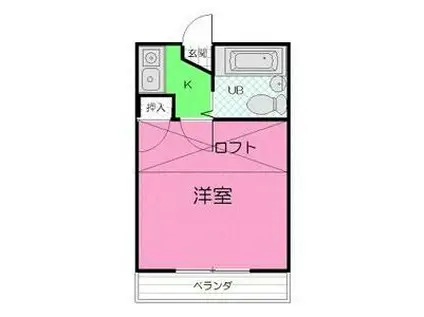 フォレスト小池(1K/1階)の間取り写真