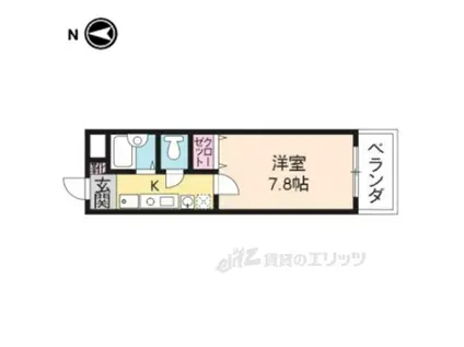 ウイングス西京(1K/5階)の間取り写真