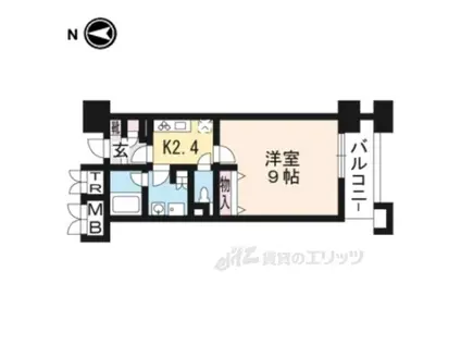 パインフィールド洛東(1DK/8階)の間取り写真