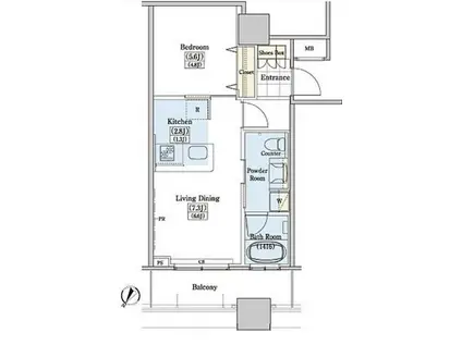 レジディアタワー上池袋(1LDK/12階)の間取り写真