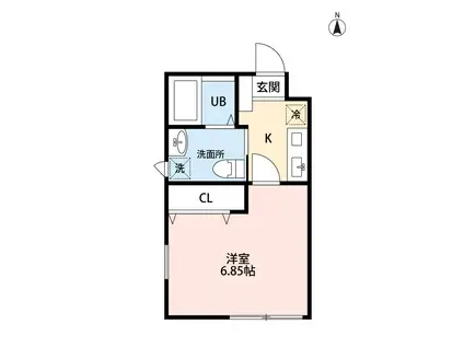 INFOGLIA CLAIR インフォリア クレール(1K/2階)の間取り写真