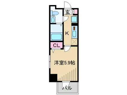 ザ・プレシャス武蔵小杉(1K/6階)の間取り写真