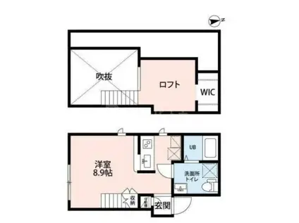 プリマシンセリティ梅島(ワンルーム/1階)の間取り写真